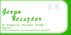 gergo meiszter business card